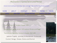 Tablet Screenshot of mccrackencanoe.com